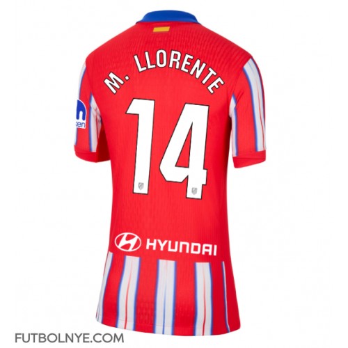 Camiseta Atletico Madrid Marcos Llorente #14 Primera Equipación para mujer 2024-25 manga corta